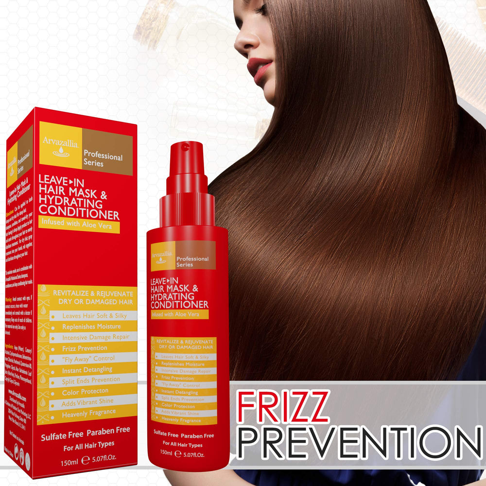 Arvazallia Leave-in Hair Mask texture demonstrates silky finish on damp hair