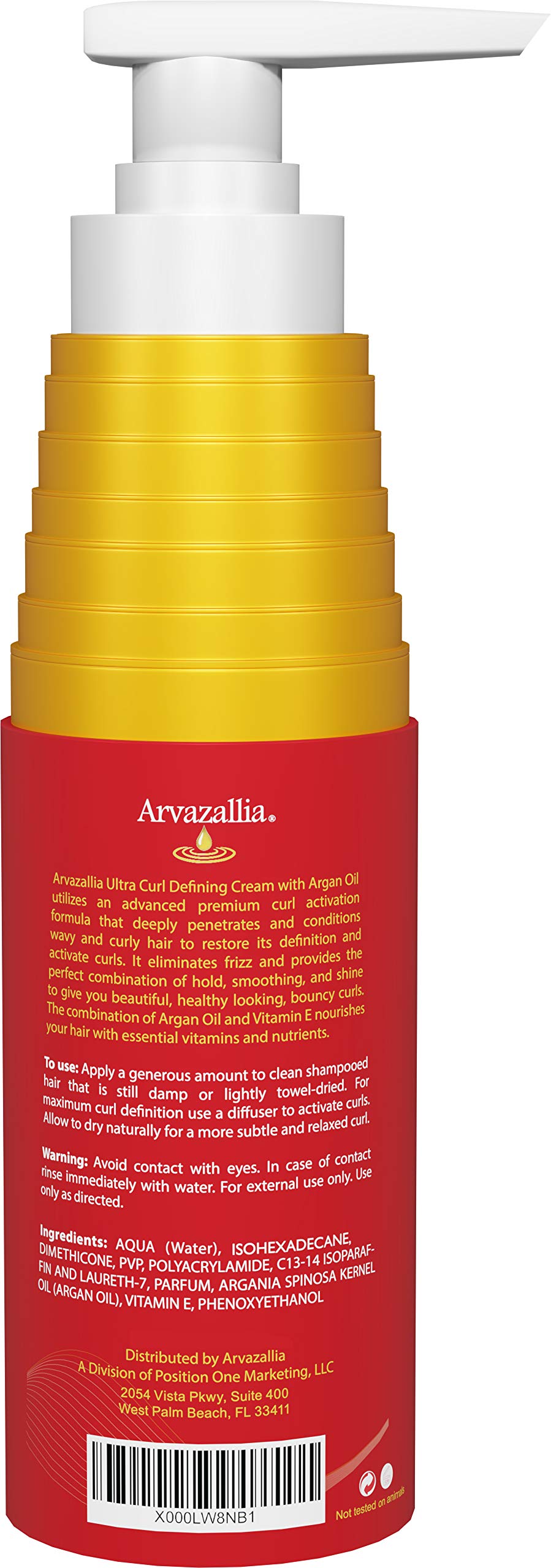 Arvazallia professional series shot suggests a complete routine for enhanced curl definition.