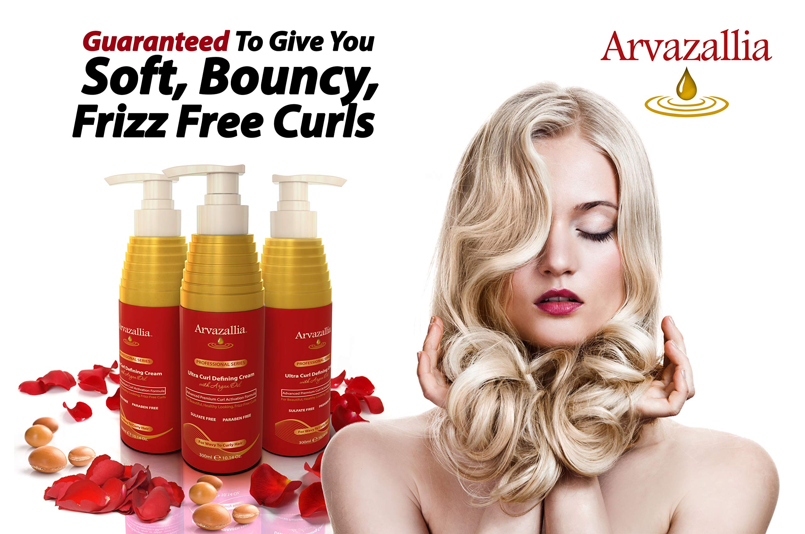 Arvazallia Ultra Curl Defining Cream texture on hand hints creamy moisture.