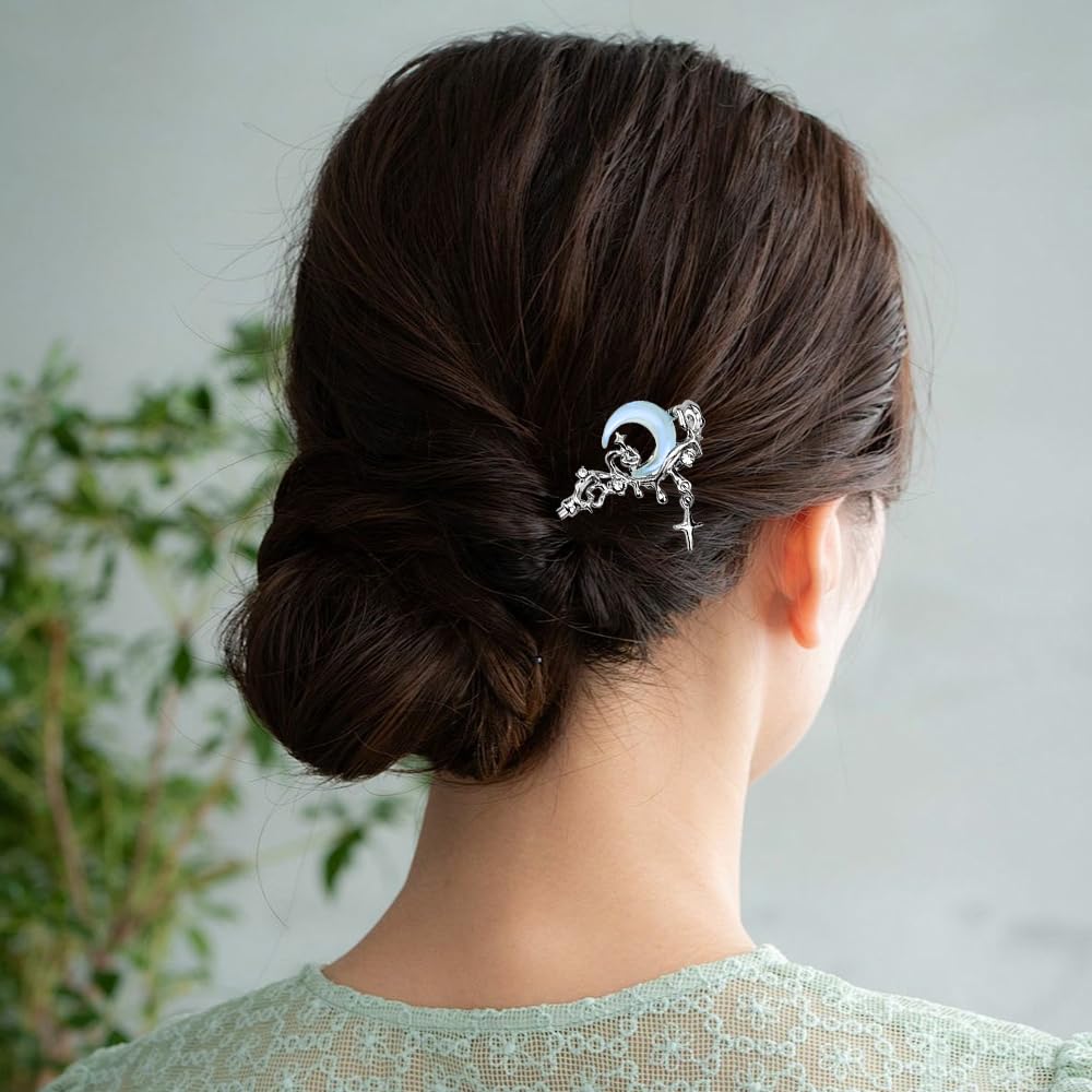Arvintas Star Moon Hair Sticks Hanfu-inspired accessory for special occasions