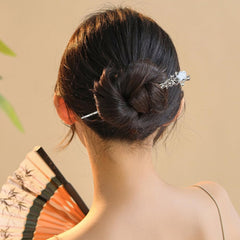 Arvintas Star Moon Hair Sticks metal silver design adds vintage touch to hairstyles