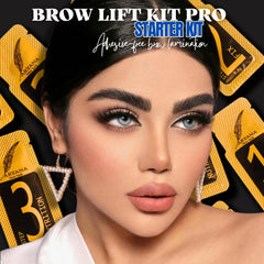 Aryana New York Brow Lamination 3-step sachets demonstrate easy adhesive-free process.