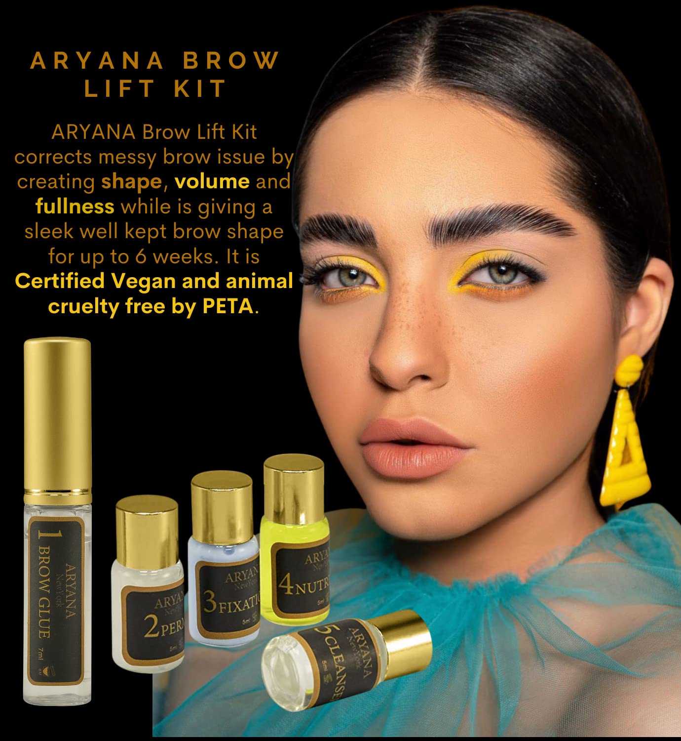 ARYANA NEW YORK brow lamination step-apply for precise lift.