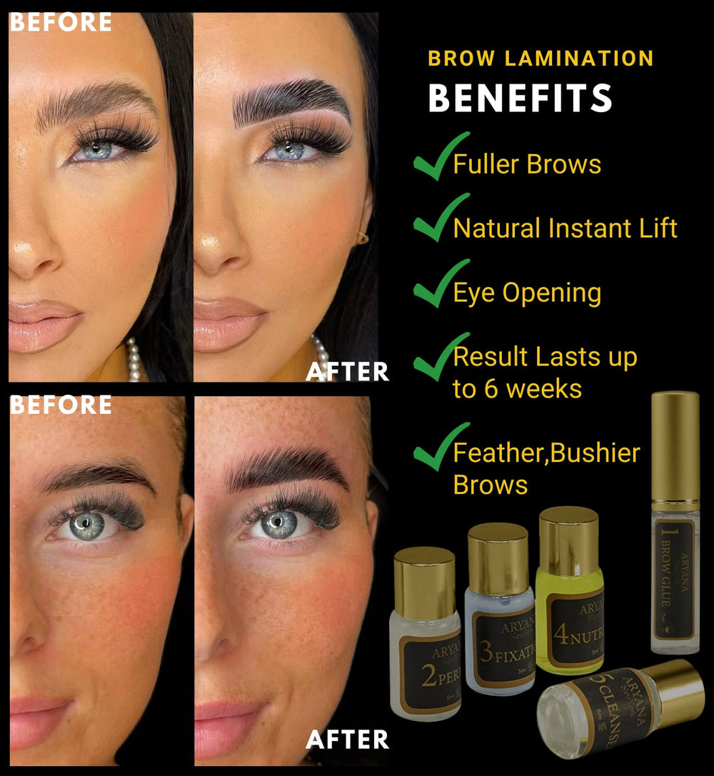 ARYANA NEW YORK duo brush and micro-applicators for precise brow shaping.
