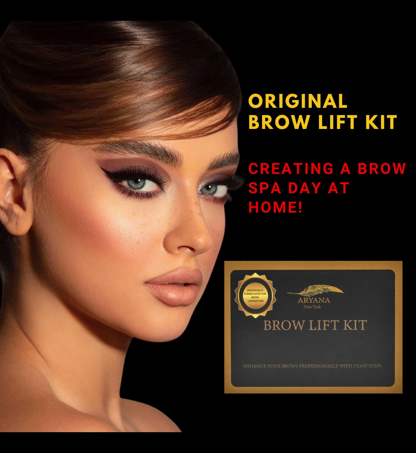 ARYANA NEW YORK instruction manual video supports DIY brow lamination.