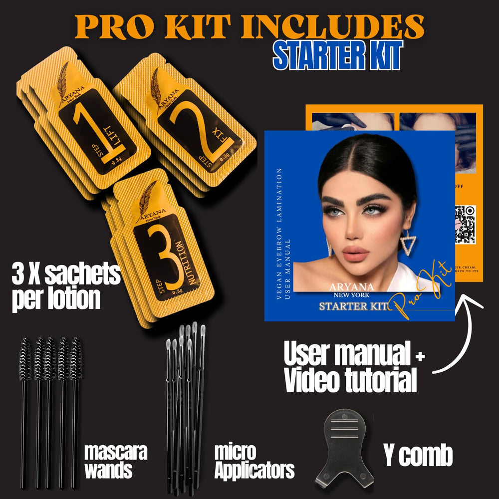 Aryana New York vegan cruelty-free label signaling ethical brow products.