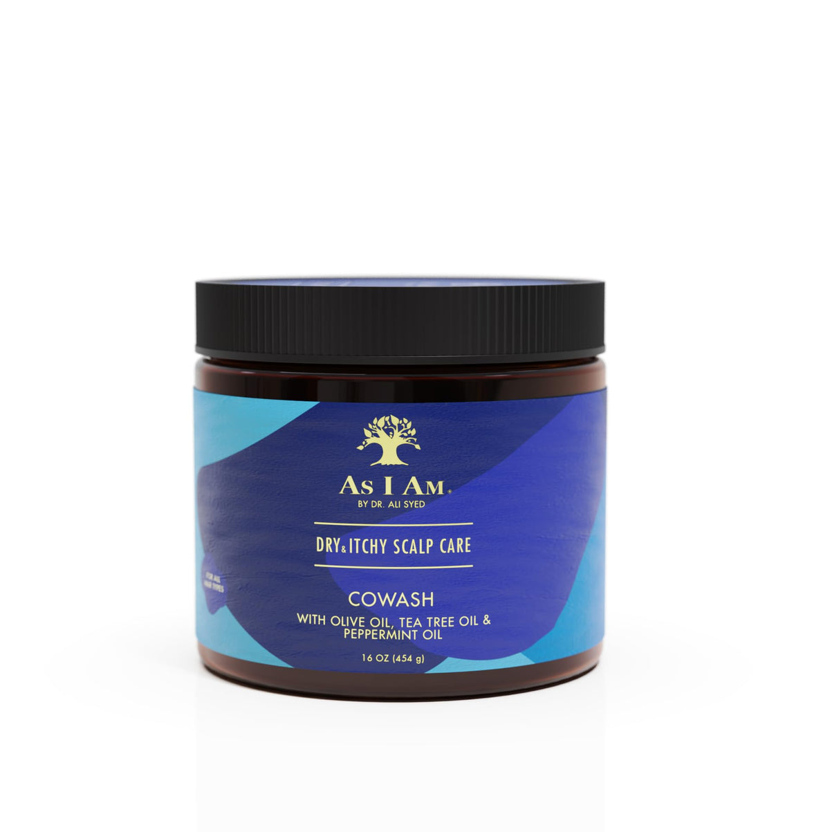 As I Am Dry Itchy Scalp Care Cowash bottle ready for scalp cleansing and moisturization