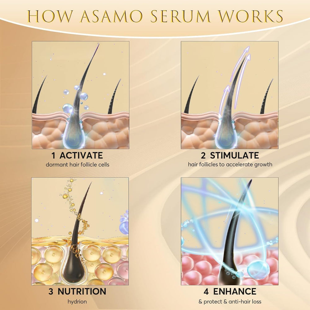 ASAMO packaging gold box signals premium, hypoallergenic lash care