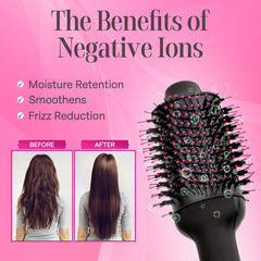 Asani brushing tool setup demonstrates 3 heat settings and cool option for styling