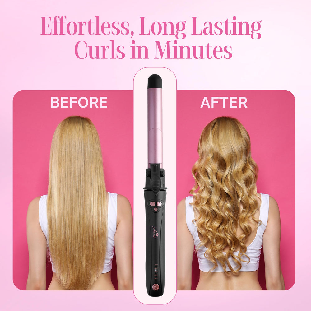 Asani heat settings up to 430°F highlight customizable styling for various hair types.