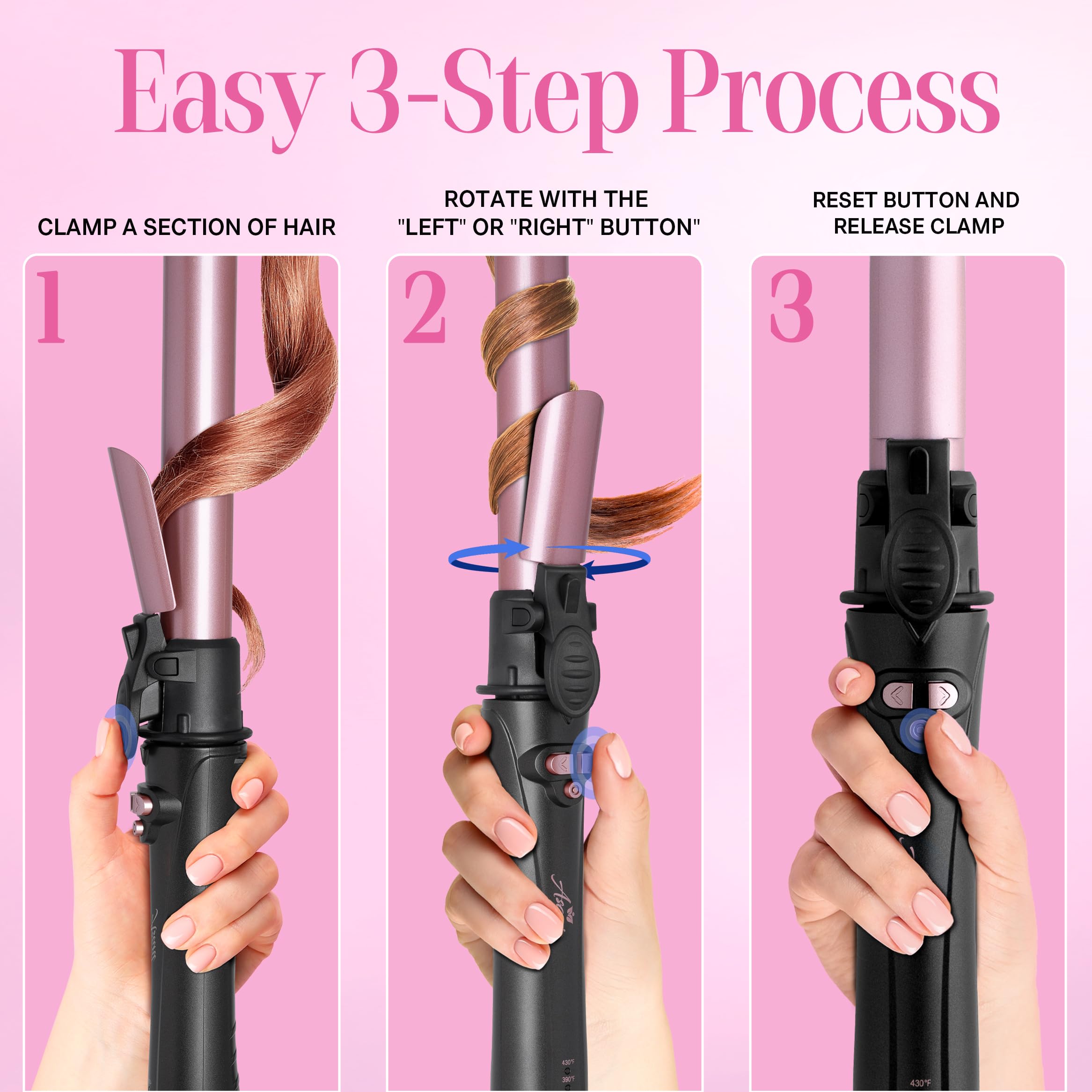 Asani long-lasting waves stay put with upgraded motor and even heat.