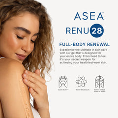 ASEA RENU28 Redox Gel application on forearm demonstrates lightweight, non-greasy feel