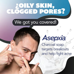 Asepxia bar soap close-up texture showing rich cleansing lather