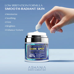 Ashania Dark Spot Remover application image shows steps for face and body