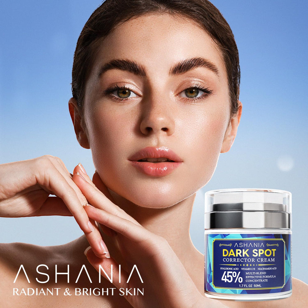 Ashania Dark Spot Remover ingredients close-up featuring Niacinamide and Vitamin C
