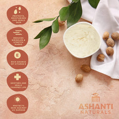 Ashanti Naturals coconut almond oil ingredient highlight emphasizes skin and hair nourishment.