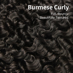 ASHINE Burmese curly bundles raw hair cuticles closeup shows intact cuticles.