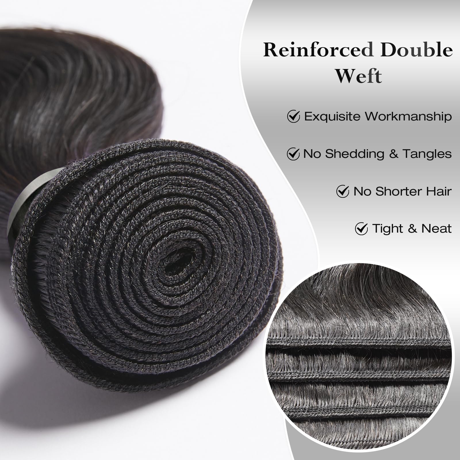 ASHINE Cambodian raw hair bundles curl definition closeup shows lasting shape