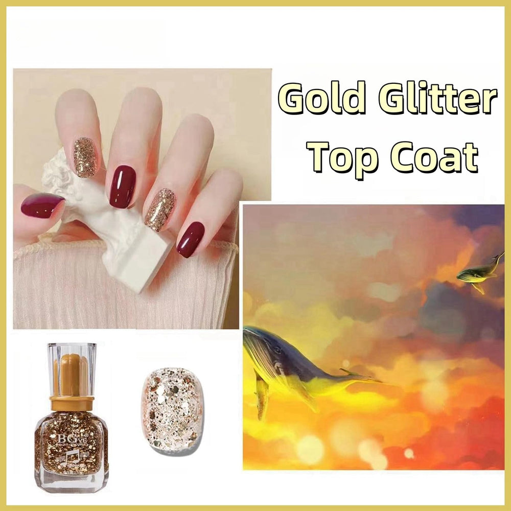ASMAYSA daily wear glitter top coat adds festive shine to nails.