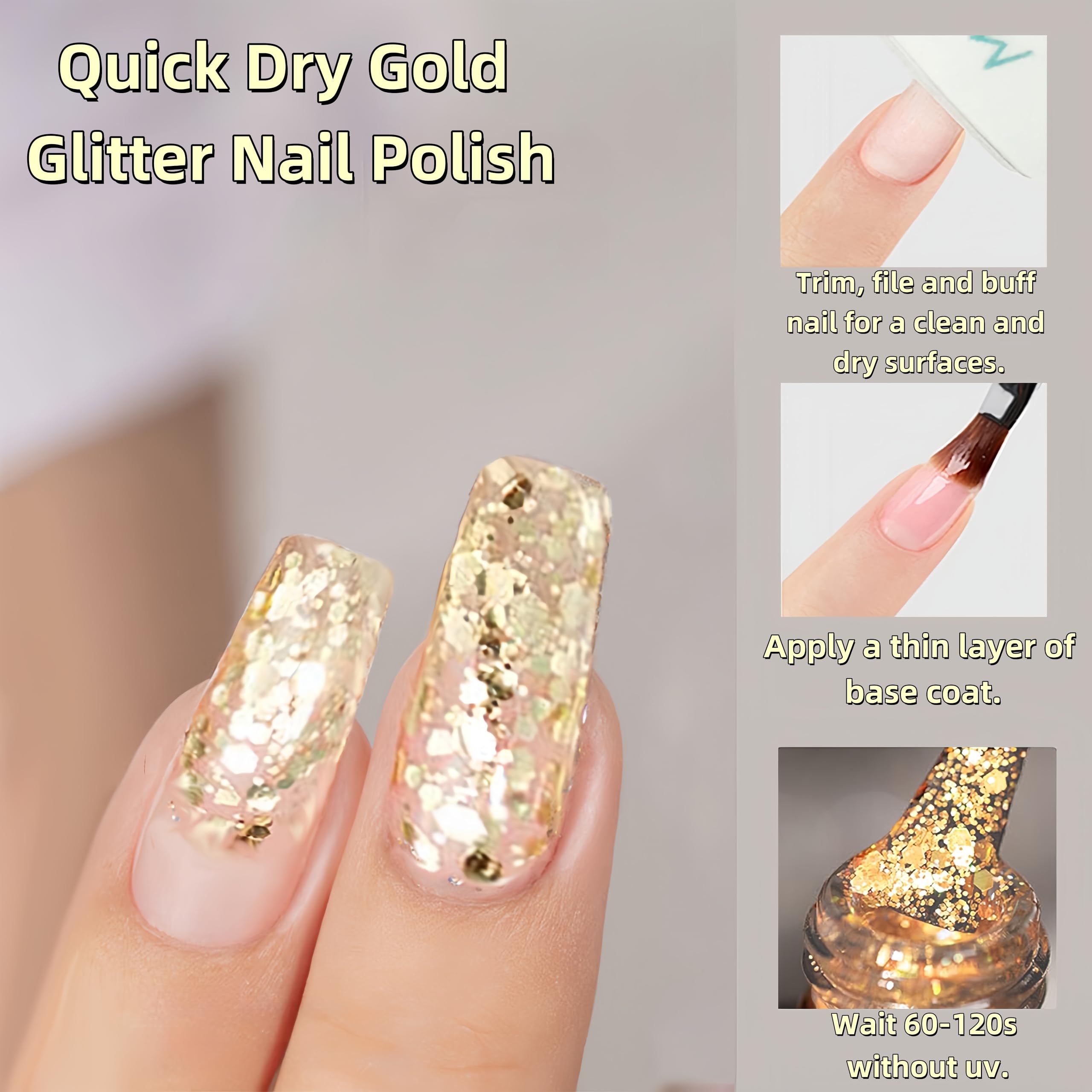 ASMAYSA quick dry nail polish dries in 60-120 seconds for fast manicures.