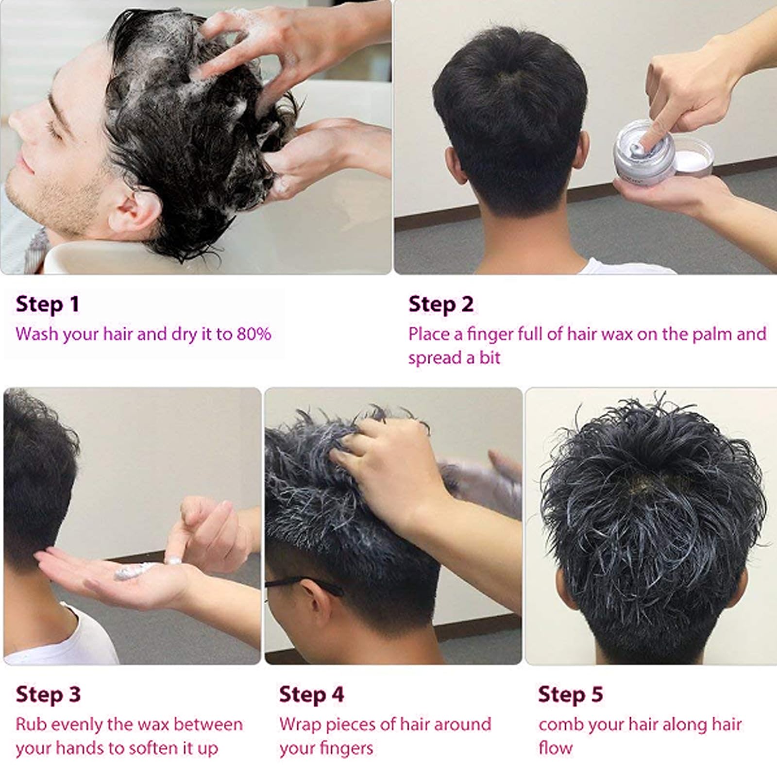 Asocrew temporary hair color wax ideal for Halloween costumes and accent looks.