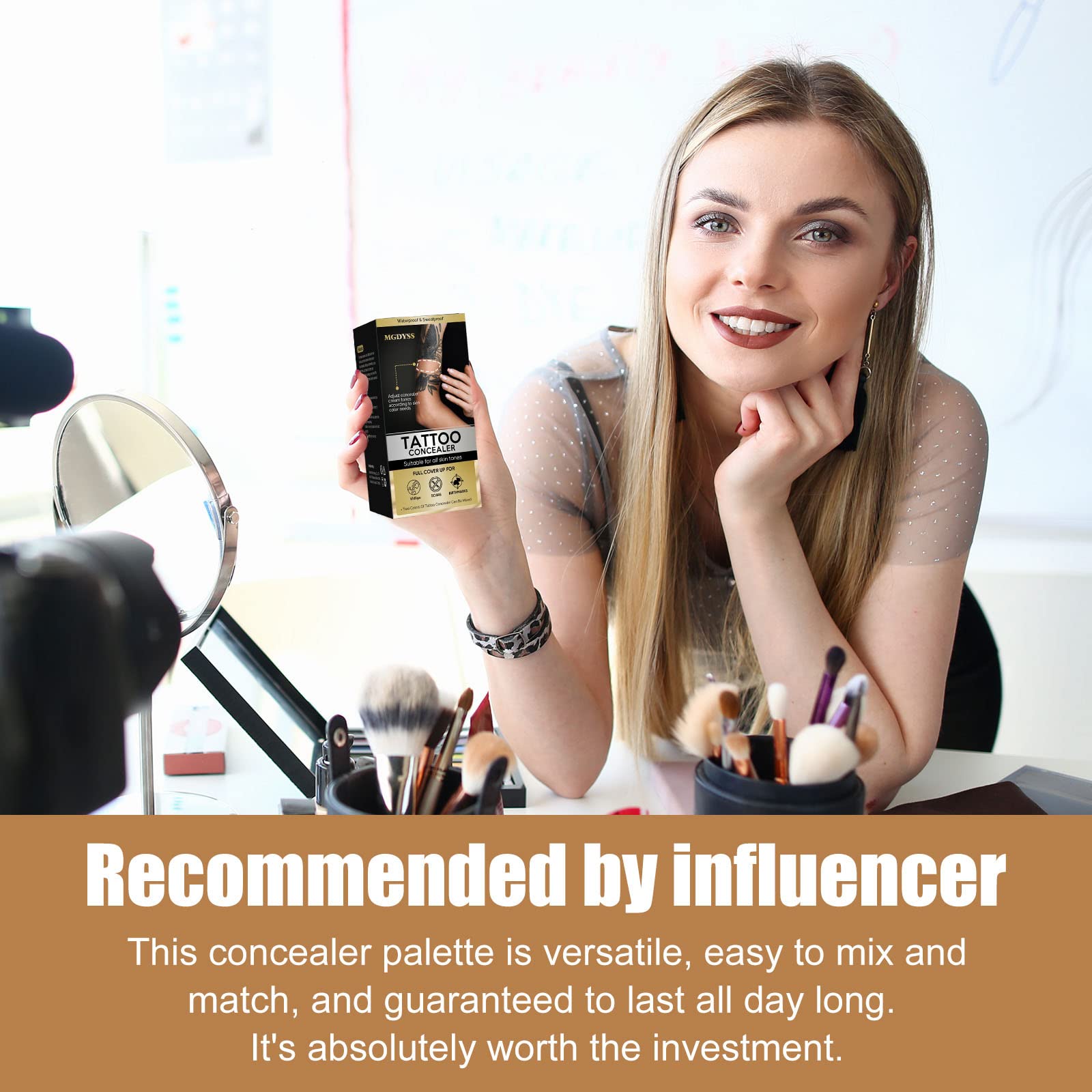 Asomooh tattoo cover up applicator brush enables precise blemish coverage