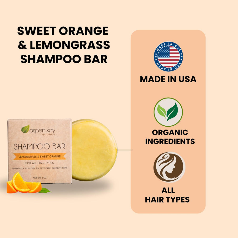 Aspen Kay Naturals shampoo bar herbal ingredients image highlighting nettle and hibiscus