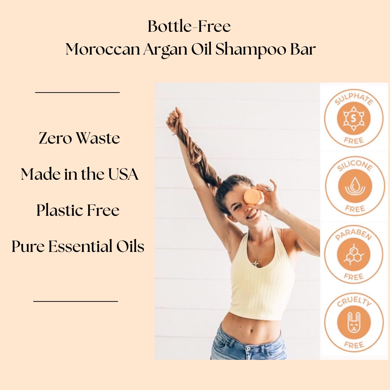 Aspen Kay Naturals USA-made badge on handcrafted shampoo bar