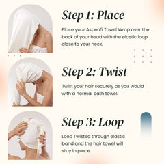 Aspen5 coral white towel wrap highlights 400 GSM cotton for quicker absorption