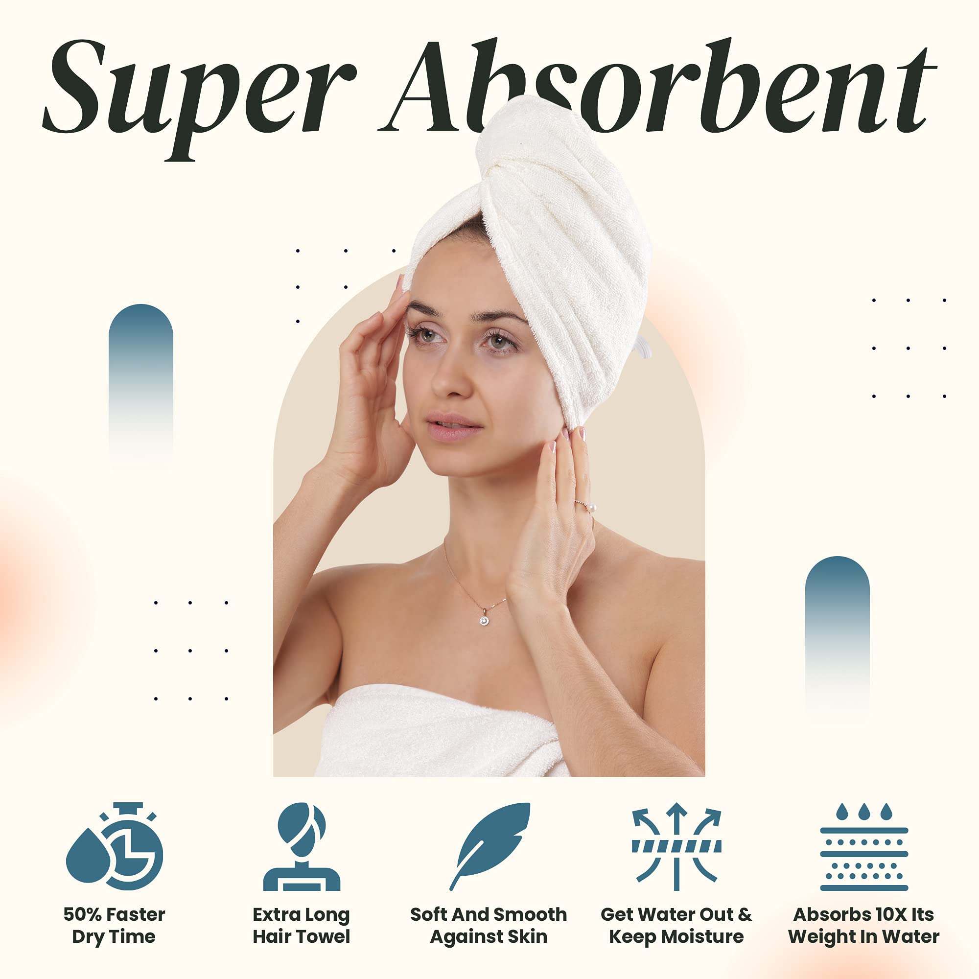 Aspen5 coral white wrap demonstrates secure fit for long, curly hair