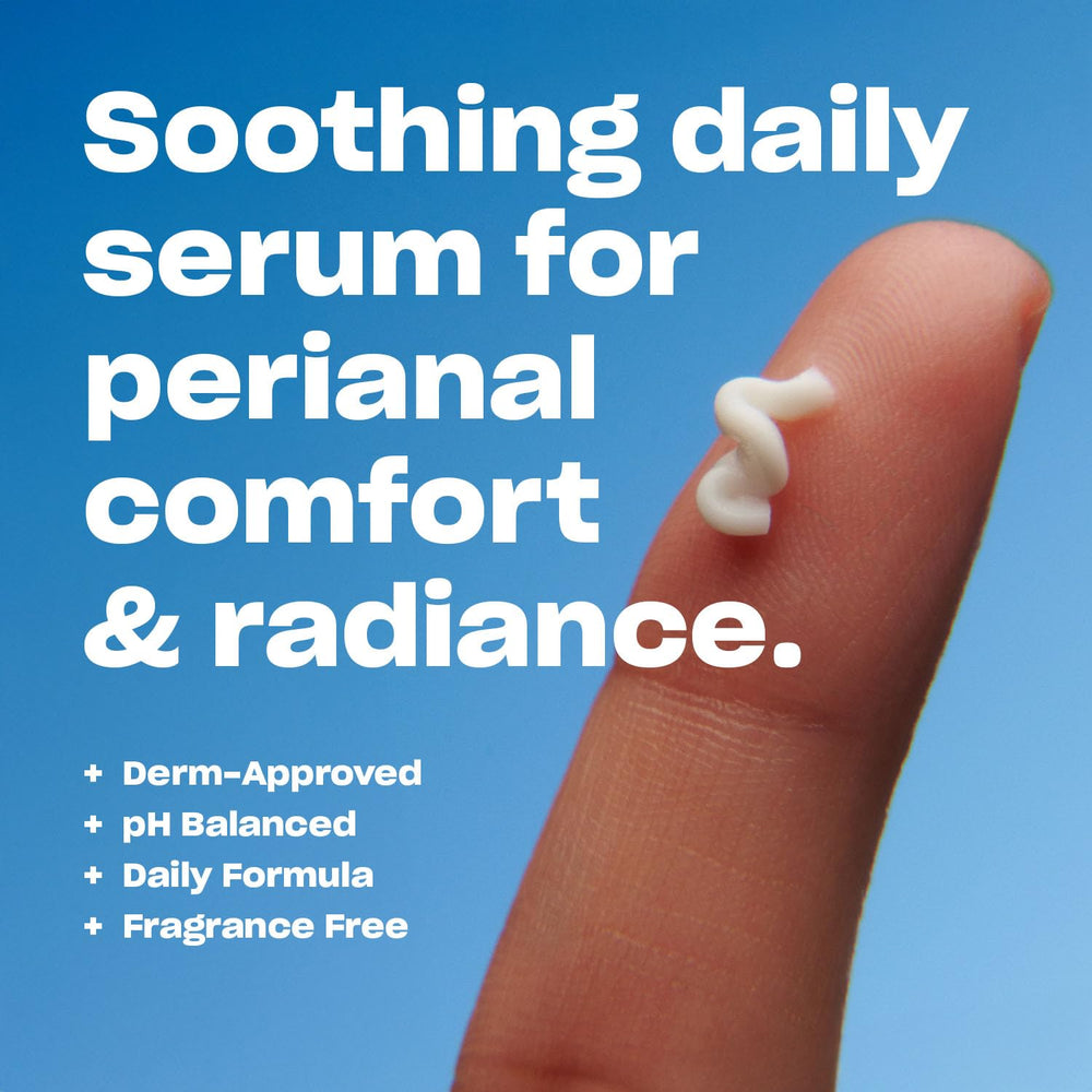 Asset Hole Serum cream texture swatch highlights quick-absorbing hydration for calm skin.