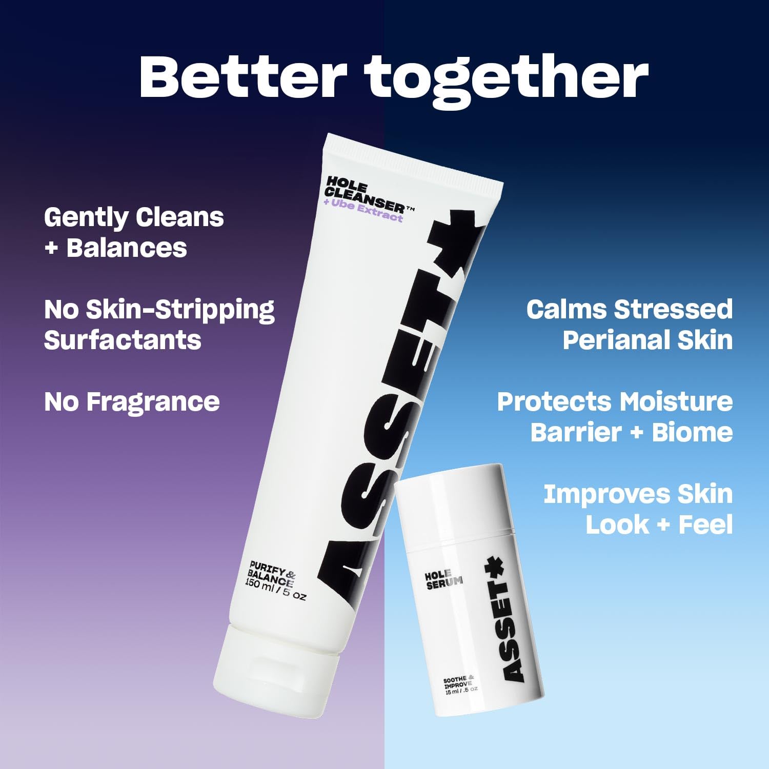Asset Hole Serum waxing-aftercare scene highlights soothing relief after hair removal.