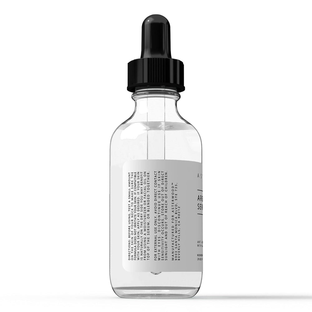 Close-up of skin after using Asterwood Serum showing a natural glow.