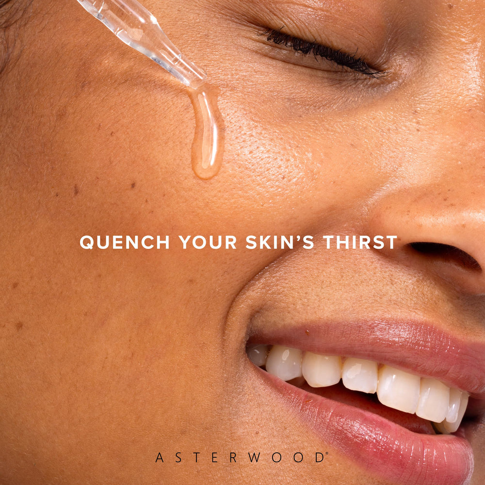 Asterwood Hyaluronic Serum pump-dispense demonstrates convenient, even distribution for daily use.