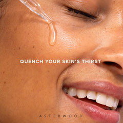 Asterwood Hyaluronic Serum pump-dispense demonstrates convenient, even distribution for daily use.
