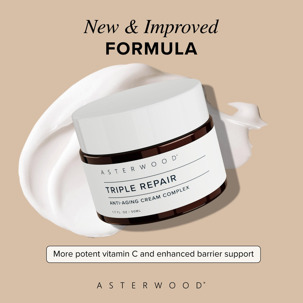 Asterwood night-time moisturizer applied to the face for overnight care.