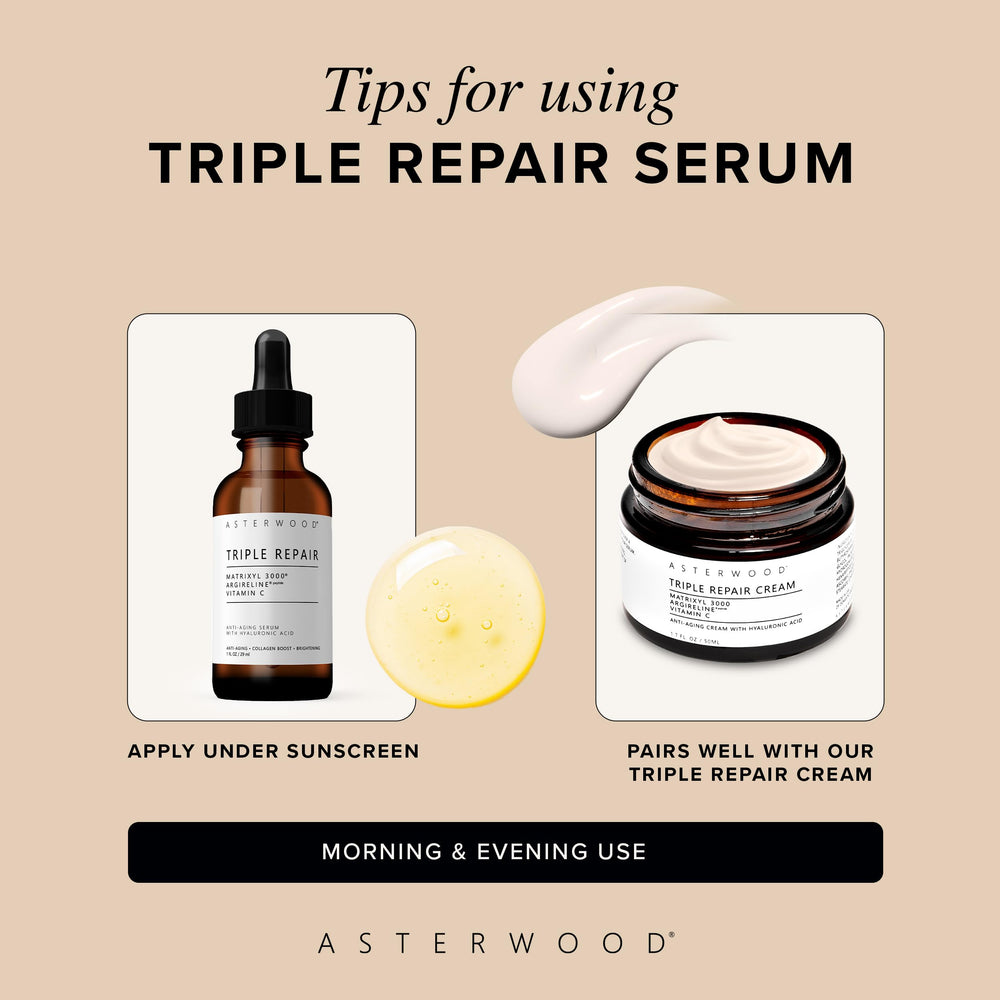 Asterwood Triple Repair packaging 8oz bottle indicating size