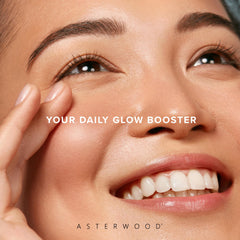 Asterwood Vitamin C Face Serum fragrance-free label emphasizes gentle use for sensitive skin.