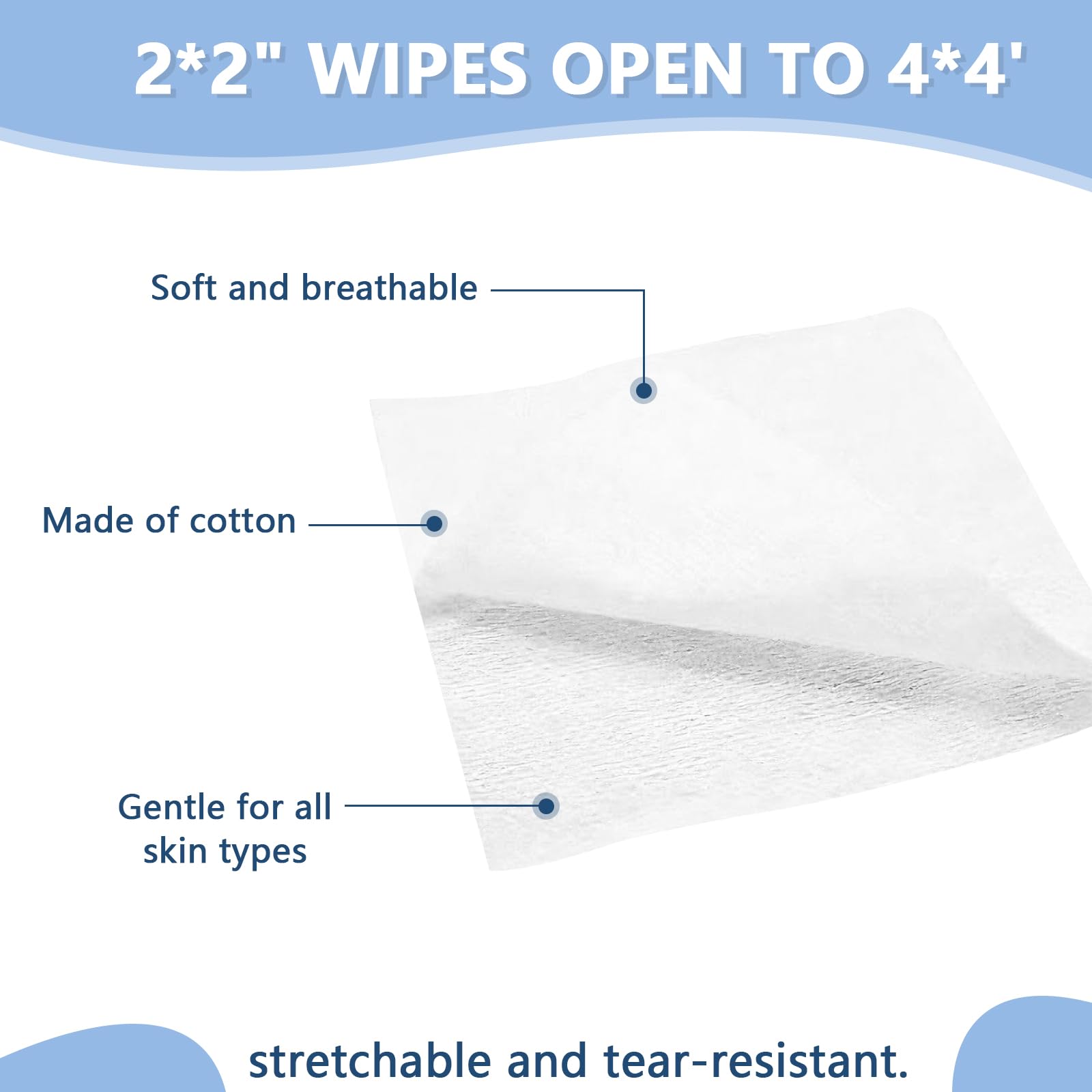 Astraescly stretchable cotton wipes under-eye area for gentle cleansing