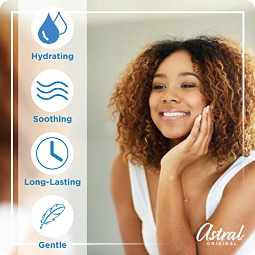 Astral Moisturising Cream texture close-up highlights velvety absorption.