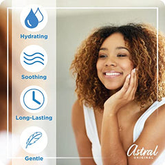Astral Moisturising Cream texture close-up highlights velvety absorption.