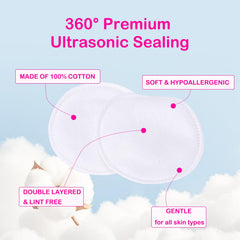 Astraescly cotton rounds show absorbent texture for toner application and skincare steps.