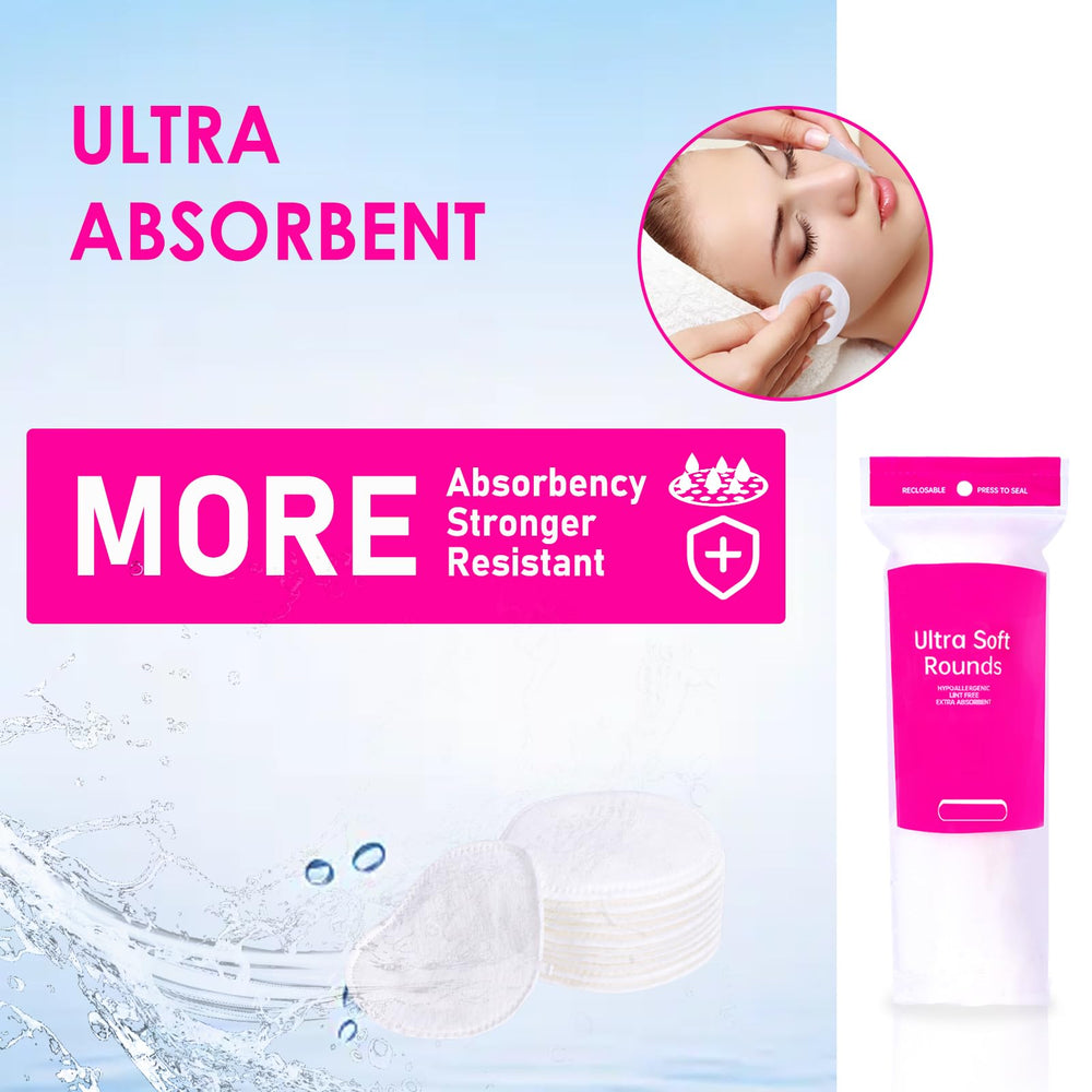 Astraescly cotton rounds designed for sensitive skin with fragrance-free formula.