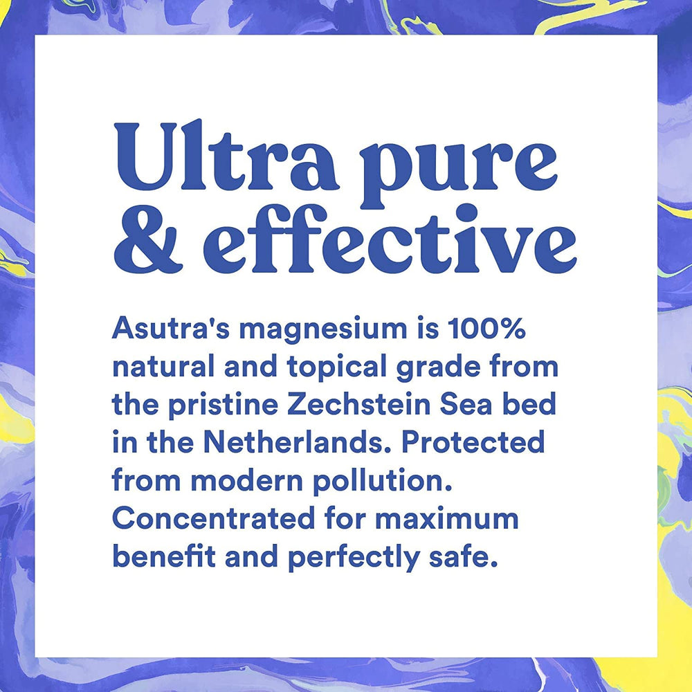 ASUTRA magnesium oil spray includes a bonus magnesium guide e-book.