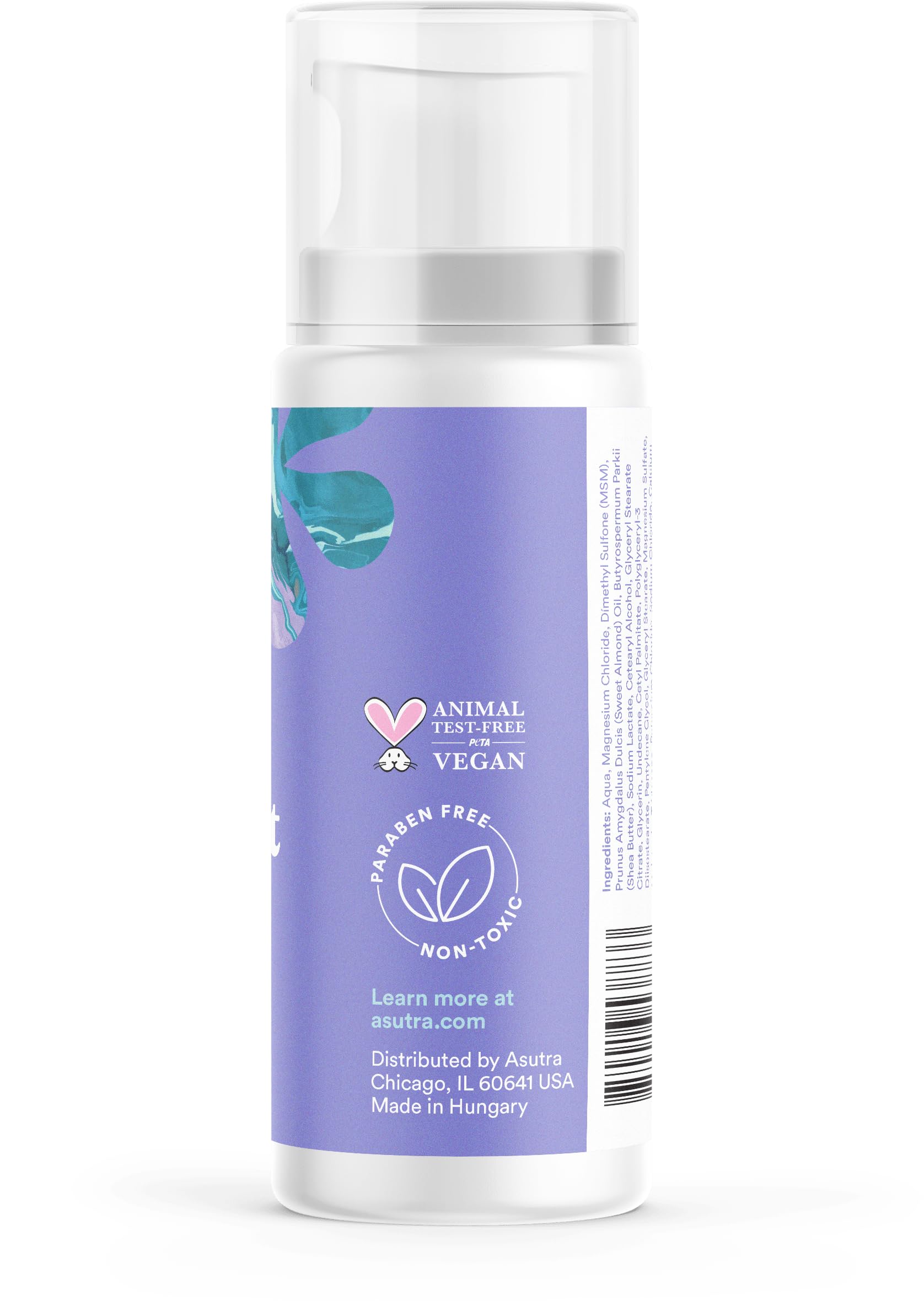 ASUTRA Melatonin Lotion application on temples and neck for relaxing routine.
