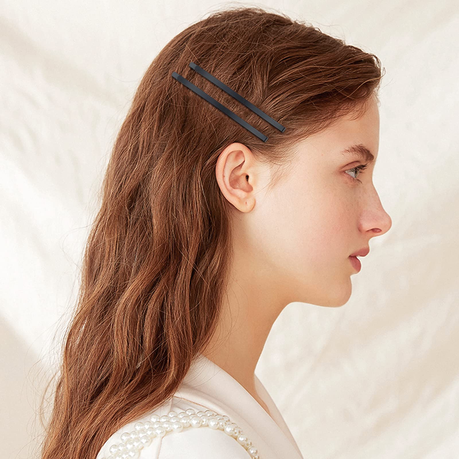 Aswewamt black jumbo bobby pins great for thick, long hair updos and stability.