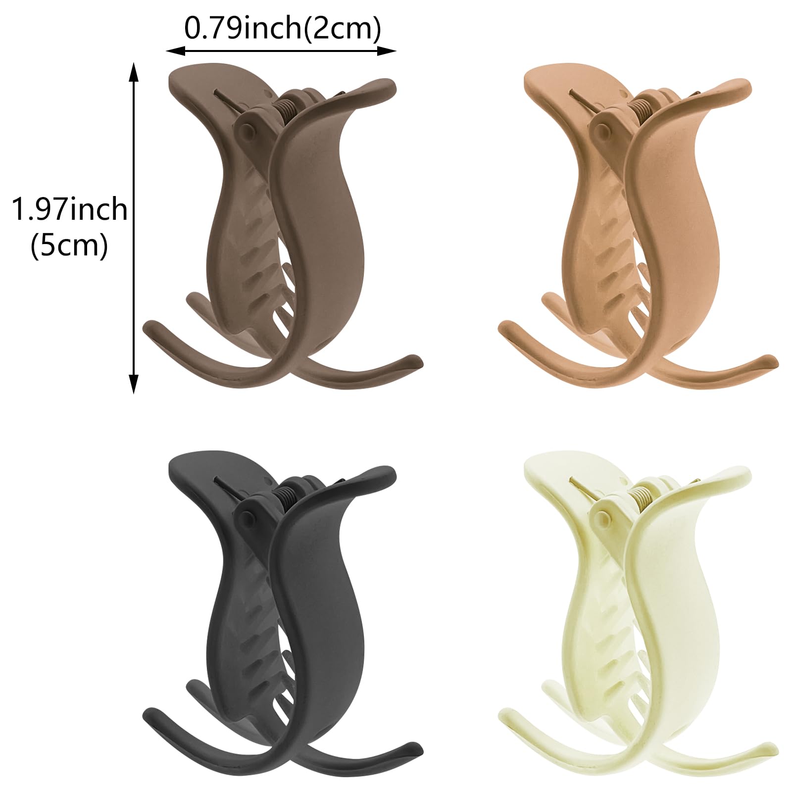 Aswewamt matte ponytail clips four-color set ready to match outfits