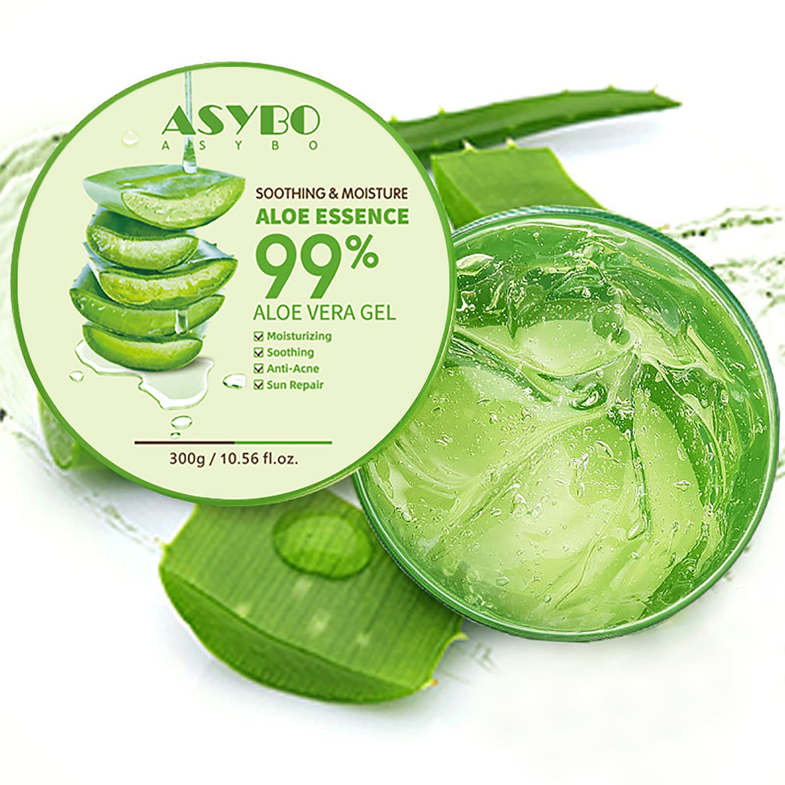 Gel de aloe ASYBO, mascarilla diaria para piel saludable
