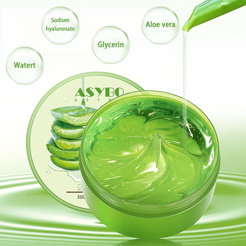 ASYBO gel aloe vera en envase claro, calma irritaciones de la piel