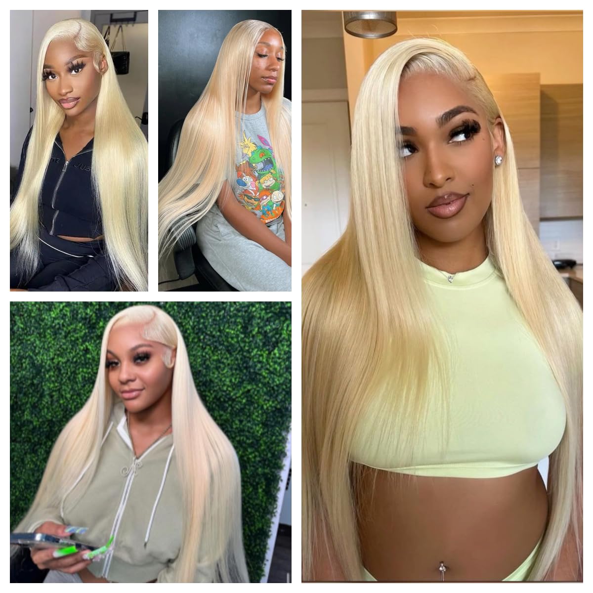 Atilck 613 ash blonde wig provides a natural shine under daylight